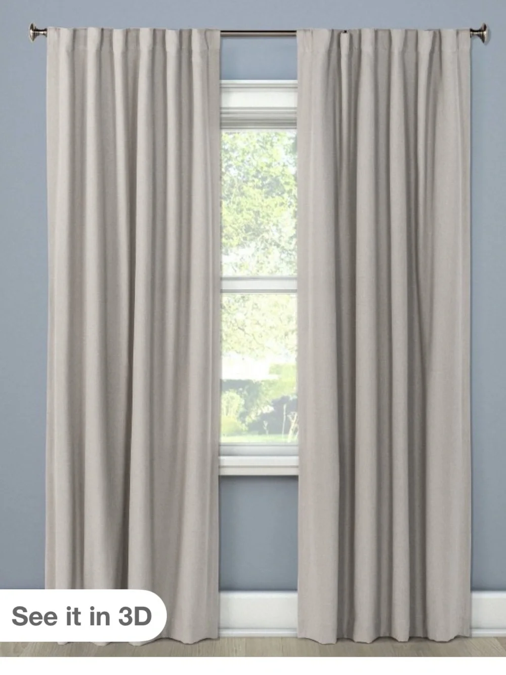 Threshold Aruba Black Out Curtain Panel . Color : Stone NWT